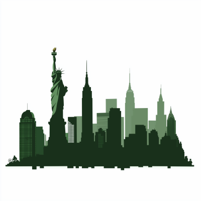 New York City Skyline Silhouette