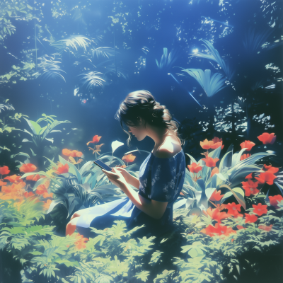 Serene Garden Moment