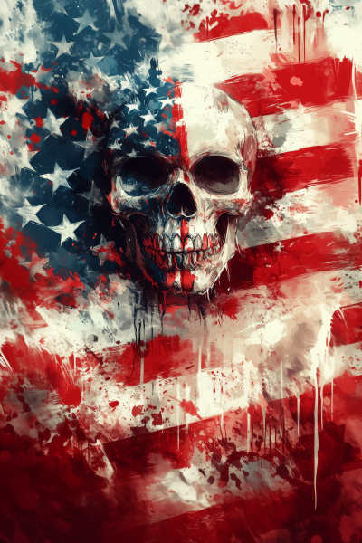 American Flag Skull
