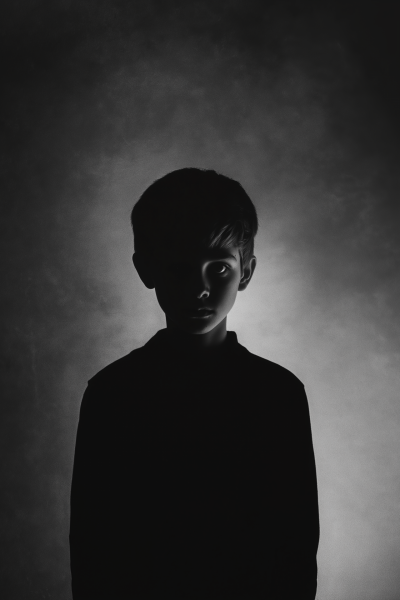 Ghostly Boy Silhouette