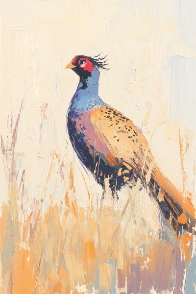 Colorful Pheasant in Sunlight