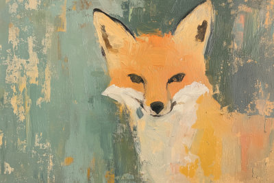 Abstract Fox in Undergrowth