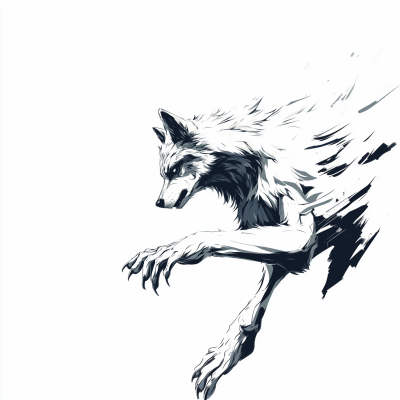 Deformed Wolf Illustration