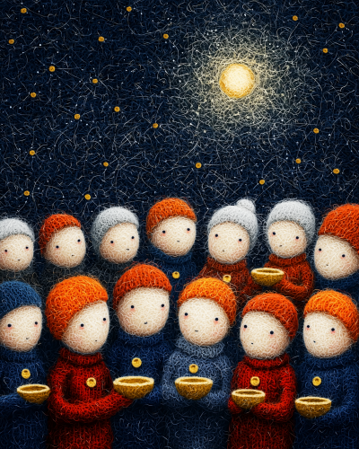 Wool Felted Gathering