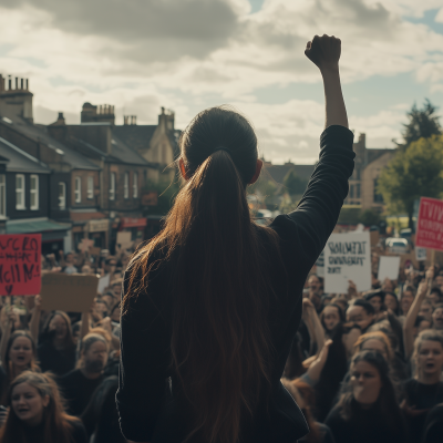 Activist Addressing Protestors
