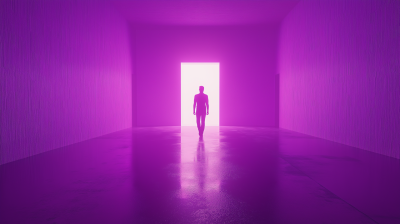 A Man Approaching a Door