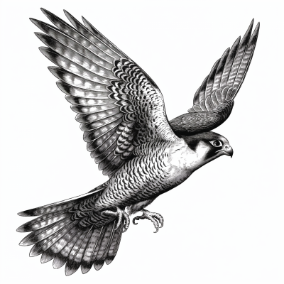 Peregrine Falcon Dive