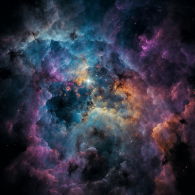 Colorful Cosmic Nebula