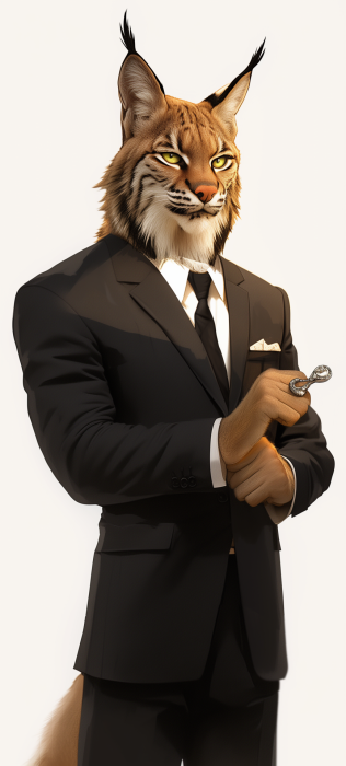 Stylish Lynx Character