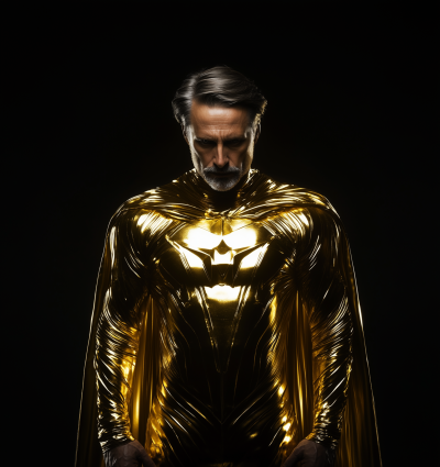 Shiny Gold Superhero