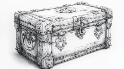 Mysterious Treasure Chest Sketch