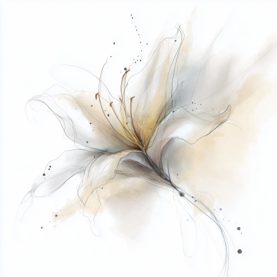 Elegant Lily in Watercolor