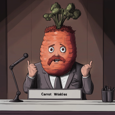 Carrot Wrinkles at Talk Show