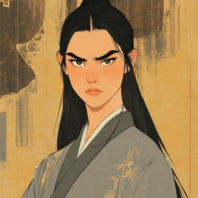 Muscular Chinese Girl in Hanfu