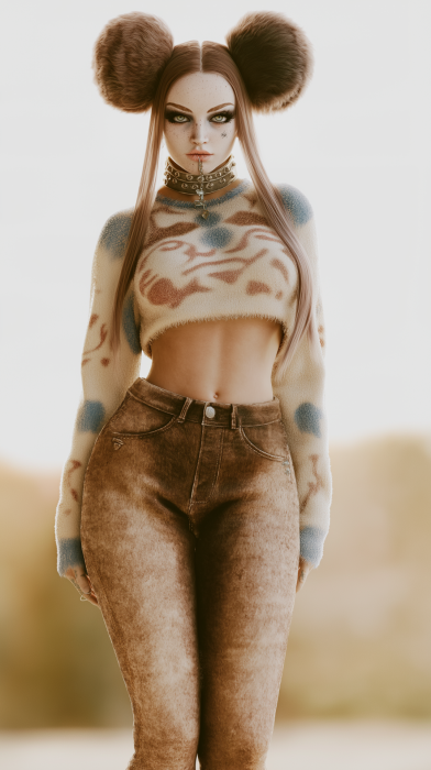 Futuristic Cheerleader Portrait