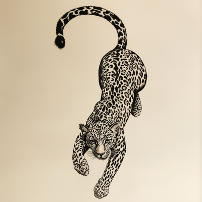 Leopard Stretching