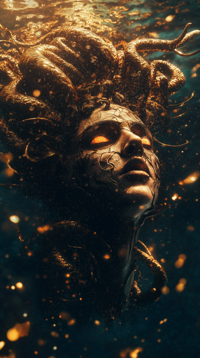 Medusa Head Underwater