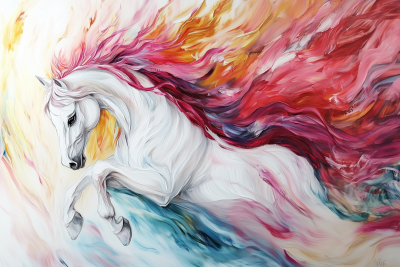 Running Arabian Horse