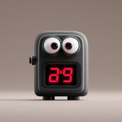 Pixar Style Digital Wall Watch