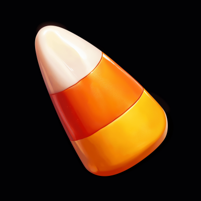 Candy Corn on Black Background