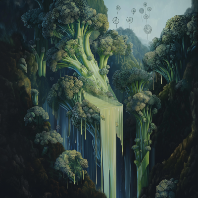 Dreamy Forest with Broccoli