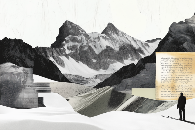 Ski Collage in Nature