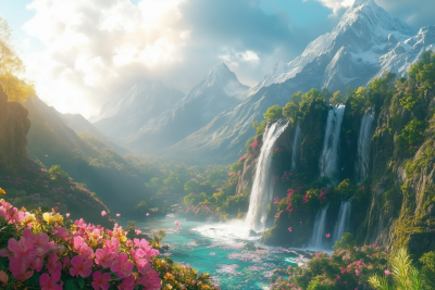 Fantasy Mountain Landscape