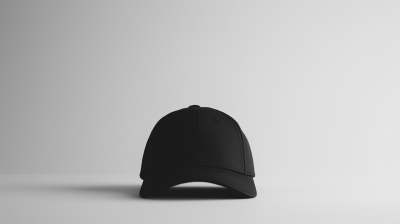 Black Baseball Cap in Studio