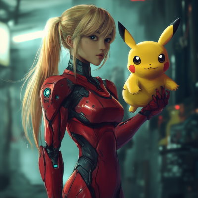 Samus Aran and Pikachu Crossover