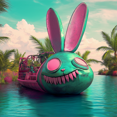 Happy Green Rabbit Party