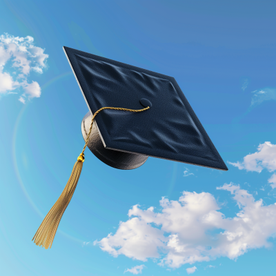 Graduation Hat in the Sky