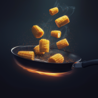 Flying Corn Pieces