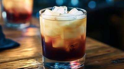 Elegant Cocktail on Wooden Countertop