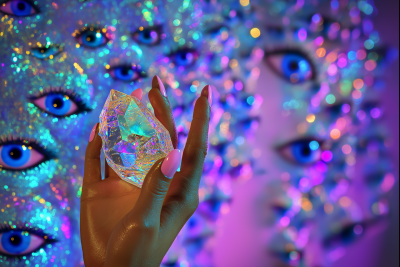 Manicured Hand with Crystal