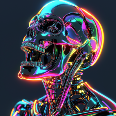 Futuristic Chrome Robot