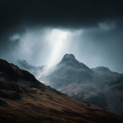Stormy Mountain Landscape