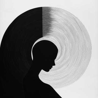 Minimalist Circles in Black and White