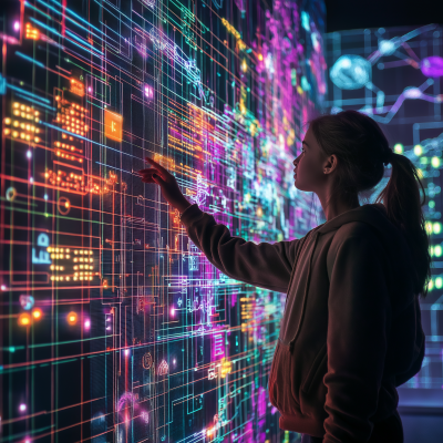 Teenagers Exploring Digital Maps