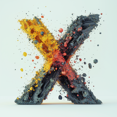 Dynamic 3D Letter X