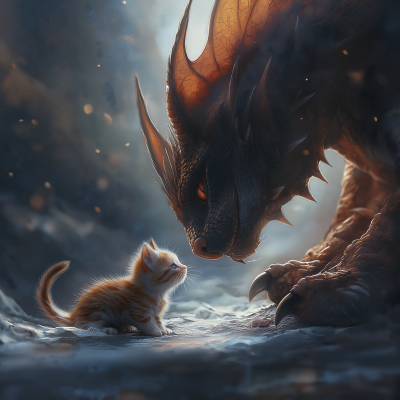 Dragon and Kitten