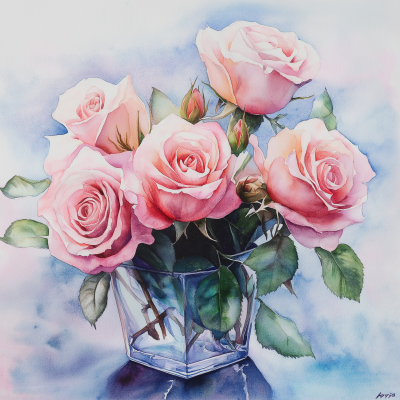 Watercolor Roses