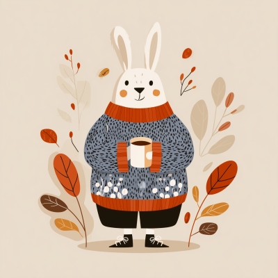 Cute Autumn Hare