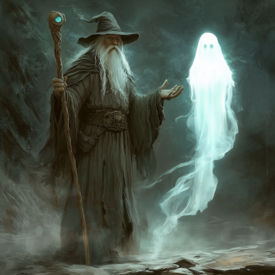 Wizard with Ghost Sword