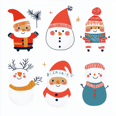 Cute New Year’s Characters