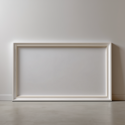 White Frame on Plain Wall