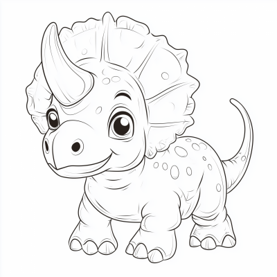 Coloring Book Triceratops