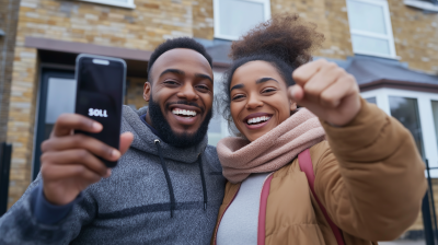 Happy Couple Celebrating Home Purchase
