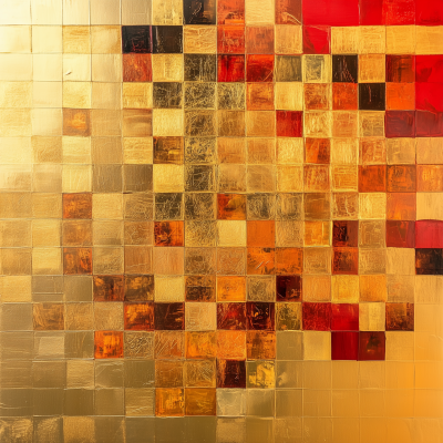 Burnt Gold Leaf Abstract