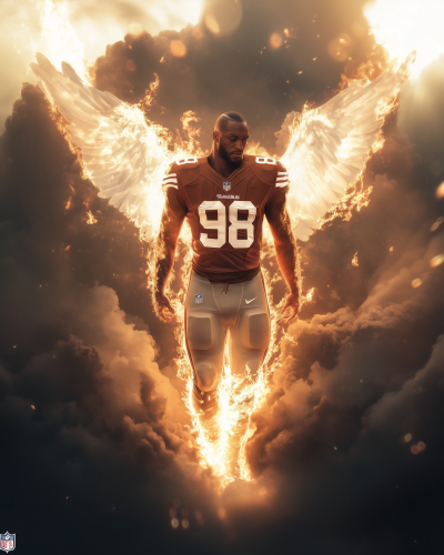 Mykel Williams with Angel Wings