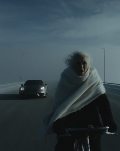 Elderly Woman Racing